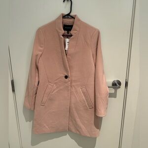 NWT Banana Republic Factory pink notch lapel coat, size M petite